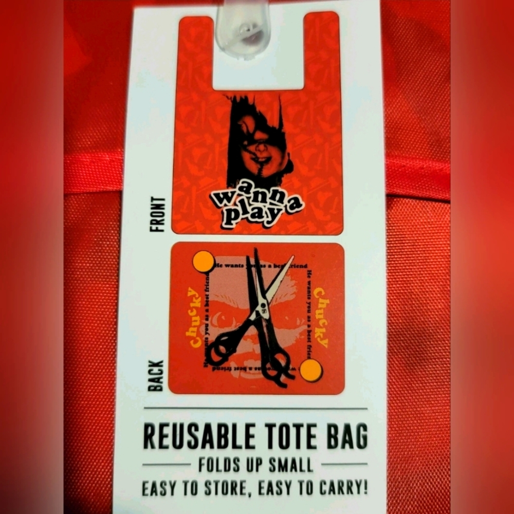 Child's Play Reusable Tote Bag- Chucky- New